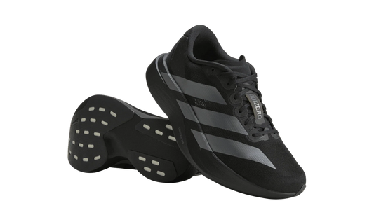 Overkicks - Adidas Adizero Evo SL Core Black Iron Metallic (Womens) (JP7147) - vista lateral