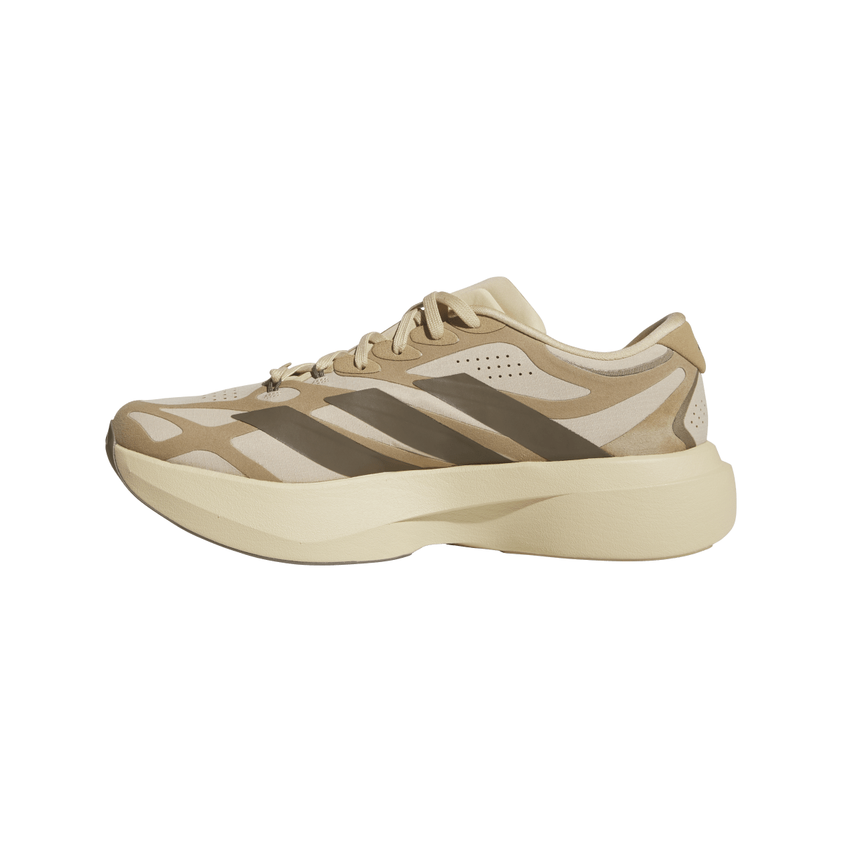 Overkicks - Adidas Adizero Evo SL EXO Suede Magic Beige Cargo Brown (KI2685) - detalle talon