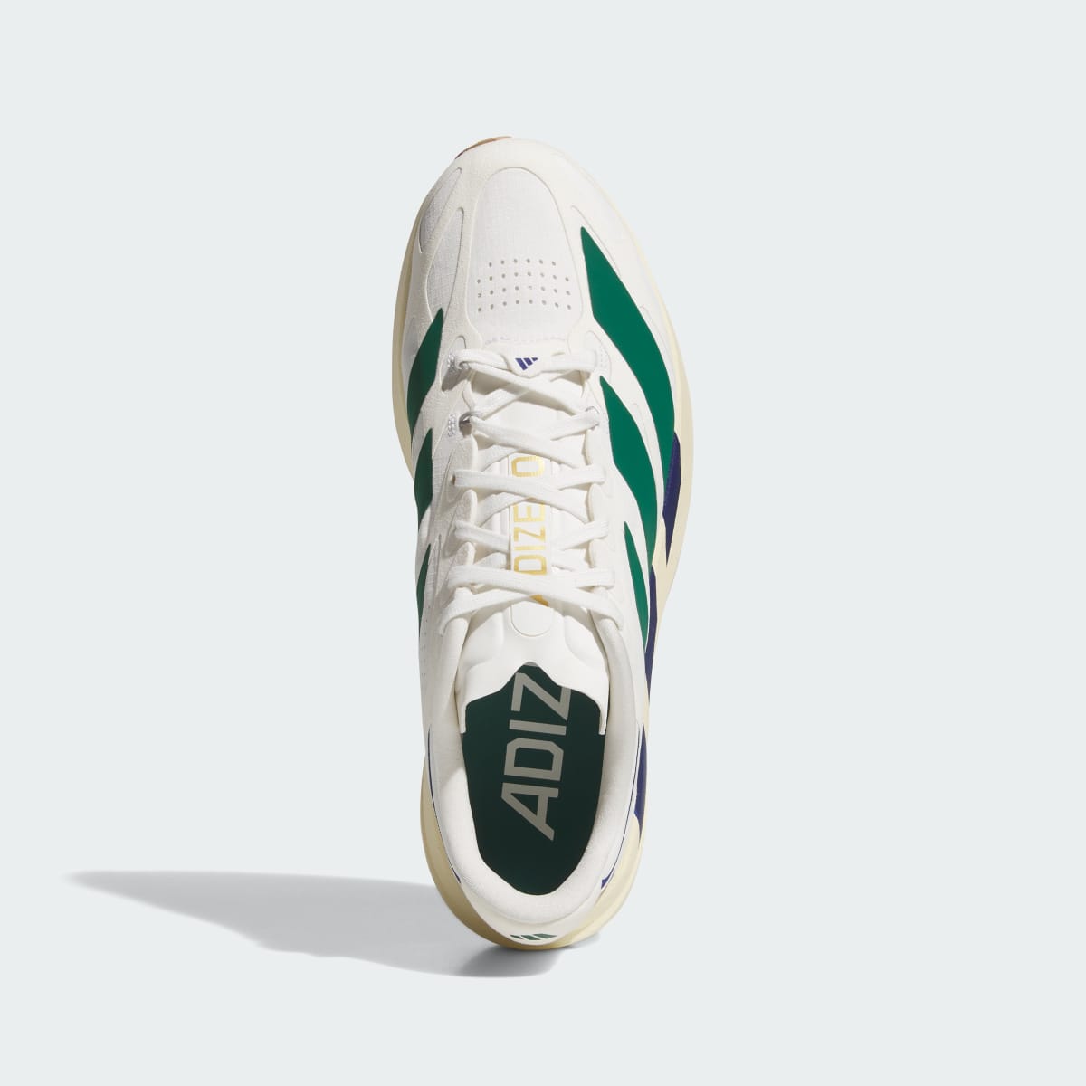 Overkicks - Adidas Adizero Evo SL EXO Suede White Collegiate Green Cream (KI4847) - par completo