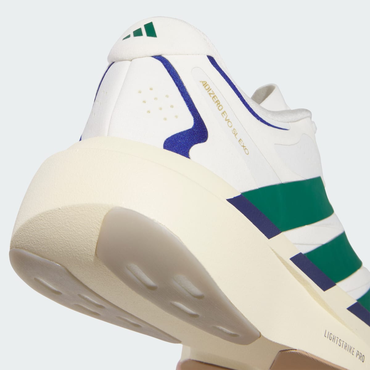 Overkicks - Adidas Adizero Evo SL EXO Suede White Collegiate Green Cream (KI4847) - detalle
