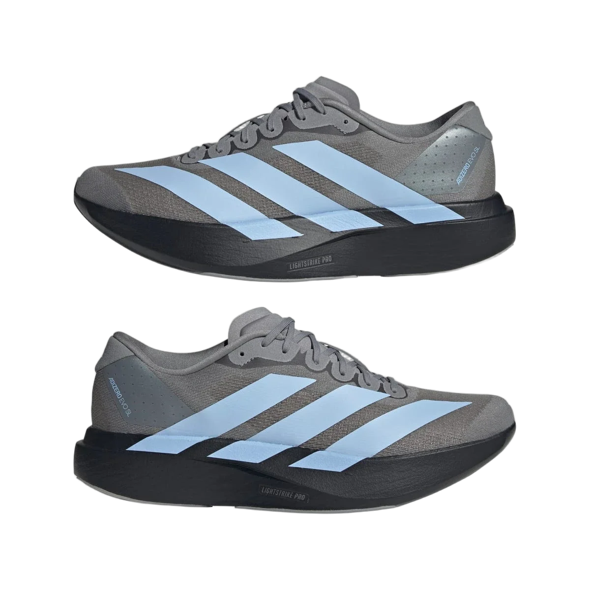 Overkicks - Adidas Adizero Evo SL Grey Glow Blue (KK3531) - detalle lateral interior