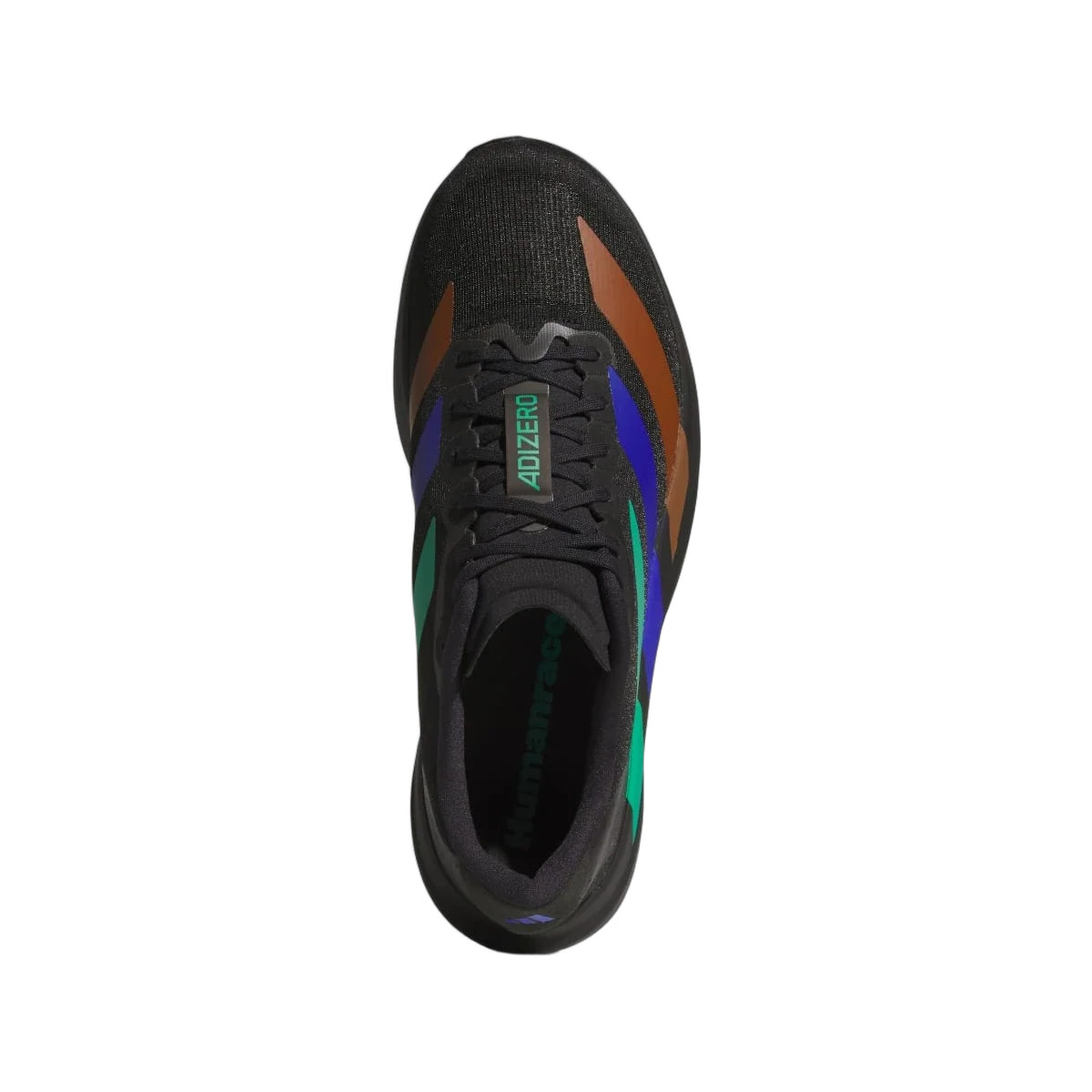 Overkicks - Adidas Adizero Evo SL Pharrell Humanrace Black Green Blue (KI3392) - vista trasera