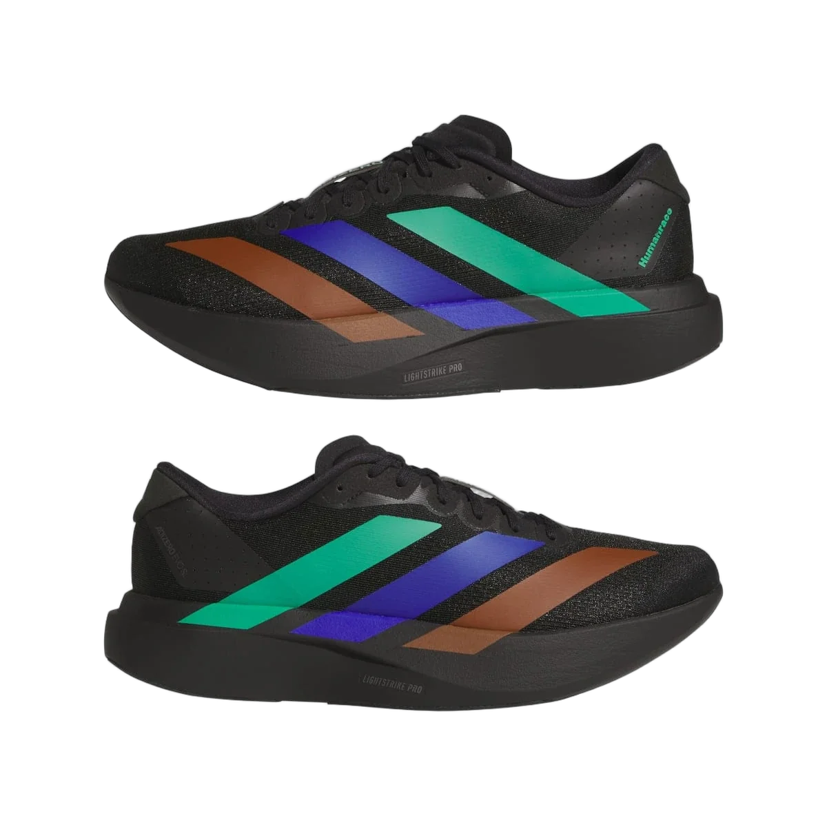 Overkicks - Adidas Adizero Evo SL Pharrell Humanrace Black Green Blue (KI3392) - detalle lateral interior
