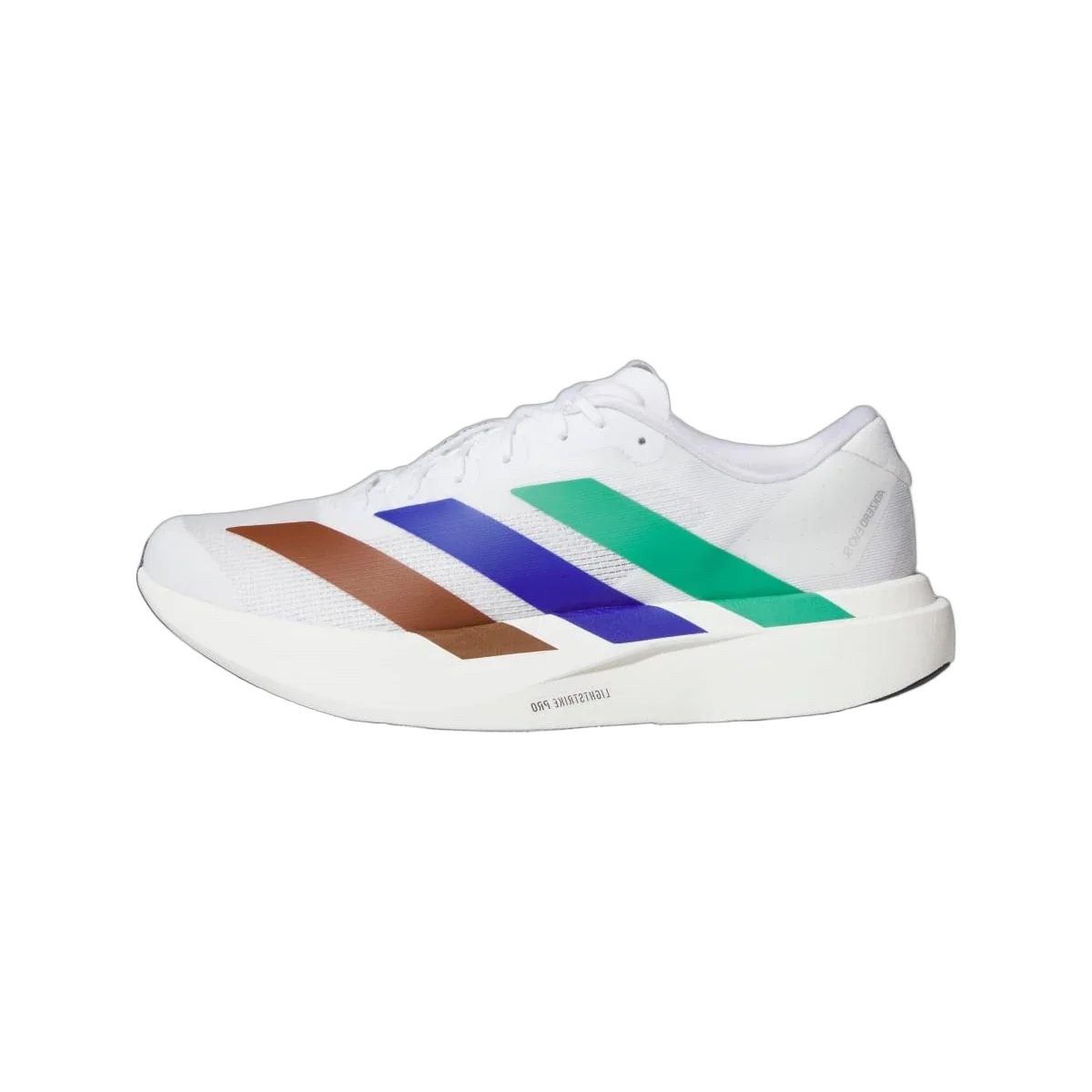 Overkicks - Adidas Adizero Evo SL Pharrell Humanrace White Green Blue (KI3393) - vista lateral