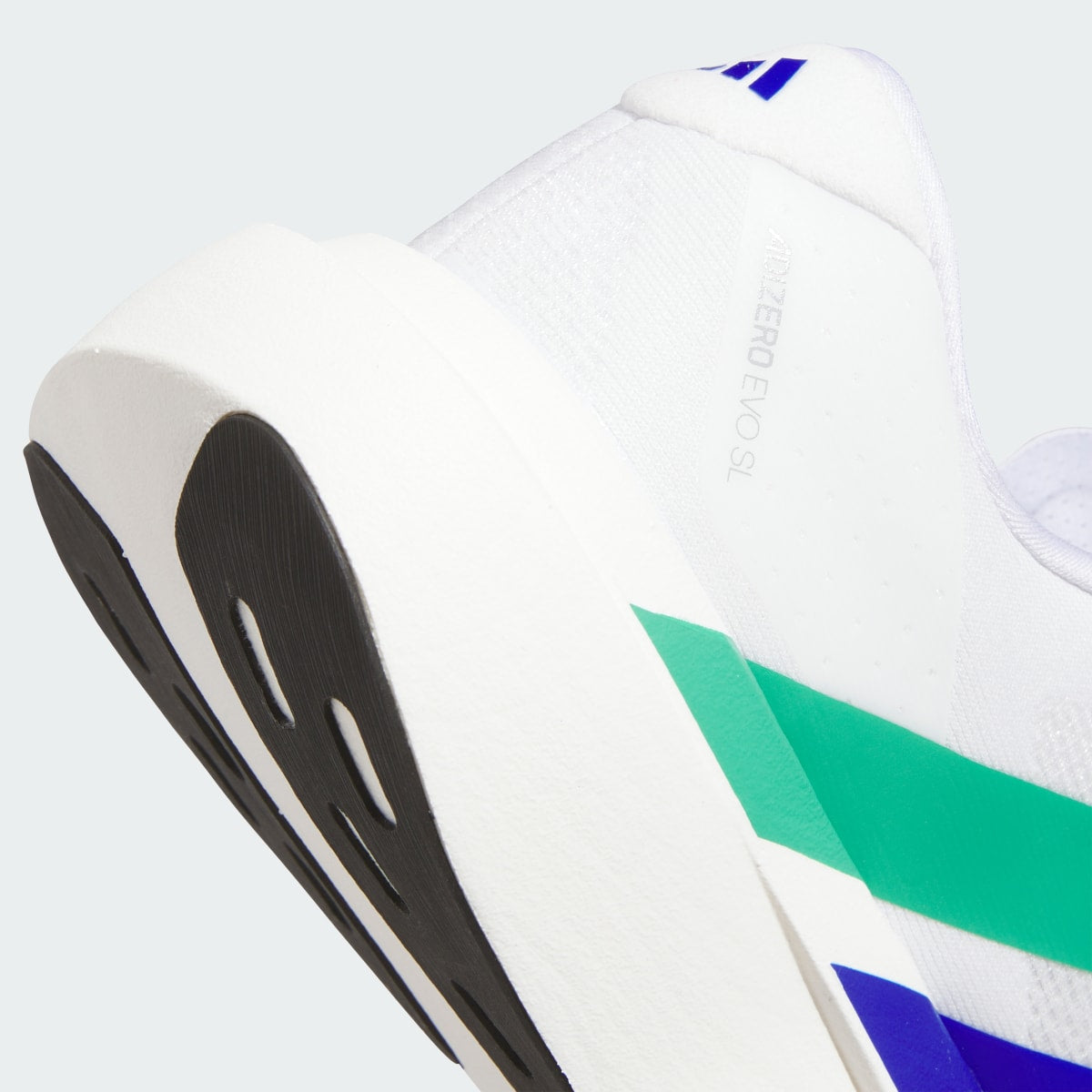 Overkicks - Adidas Adizero Evo SL Pharrell Humanrace White Green Blue (KI3393) - detalle