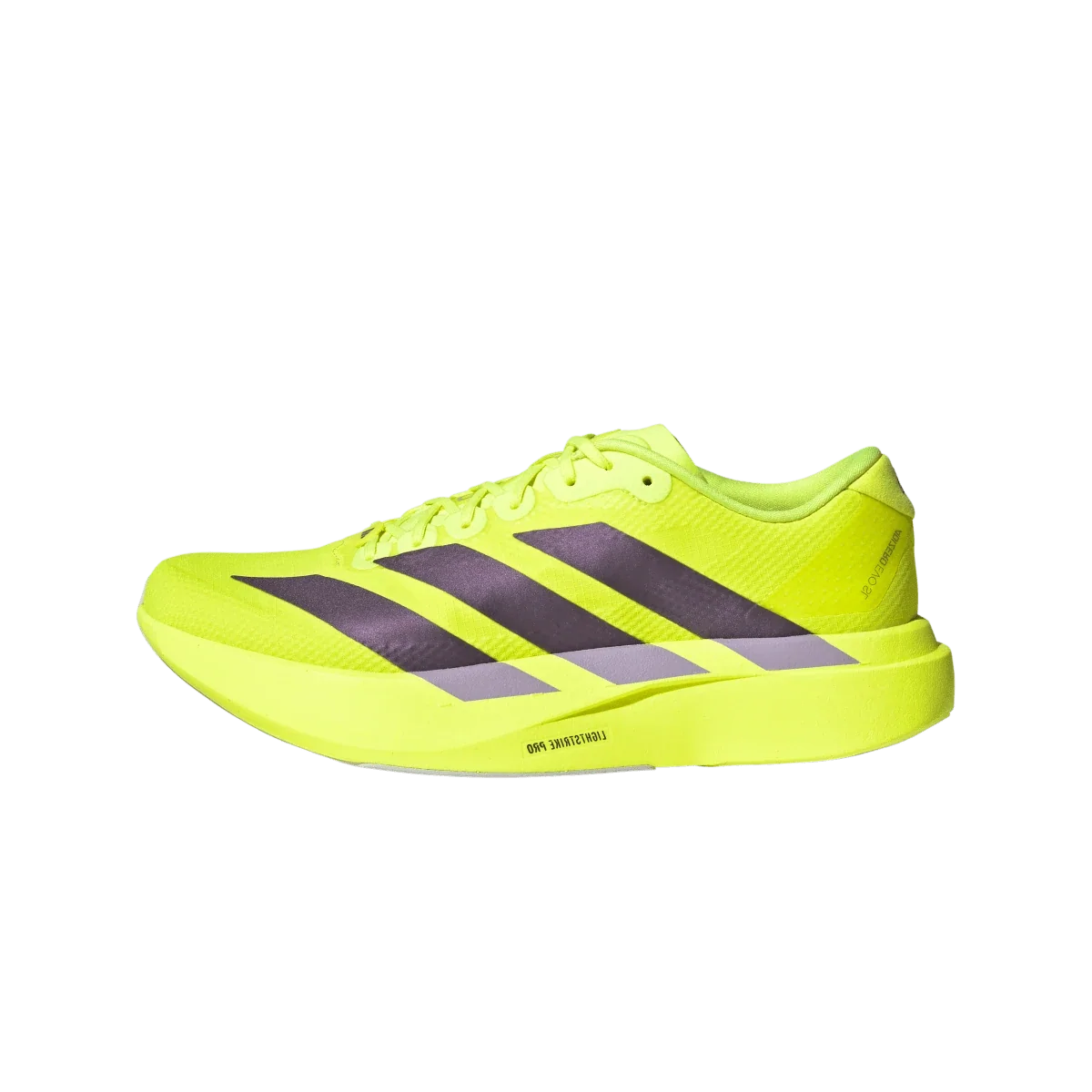 Overkicks - Adidas Adizero Evo SL Solar Yellow Plum (JR2024) - vista lateral