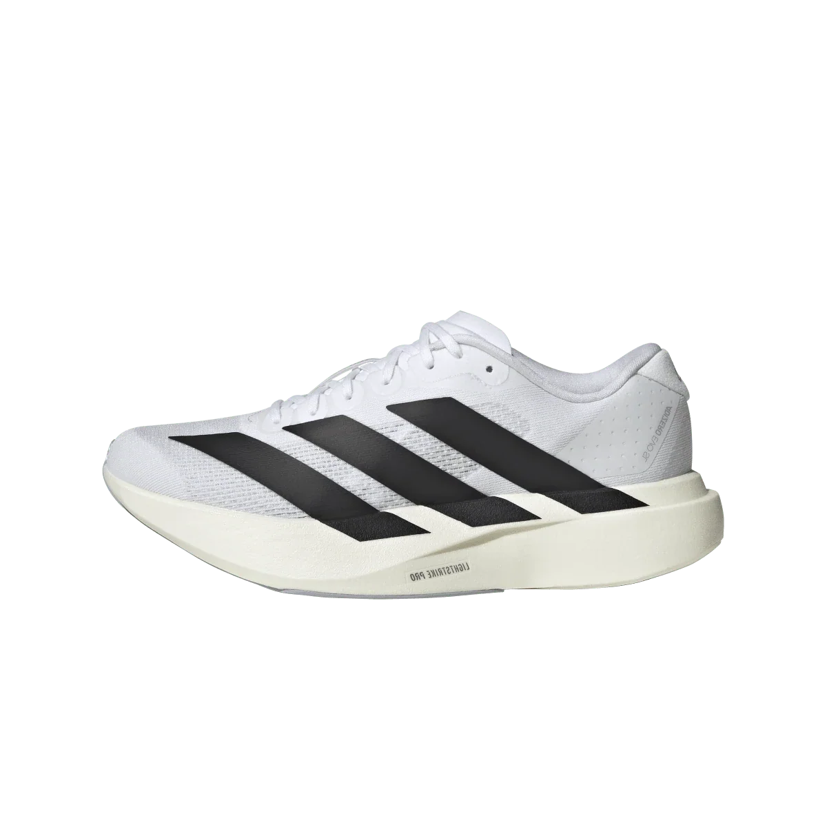 Overkicks - Adidas Adizero Evo SL White Black (Womens) (JH6208) - vista lateral