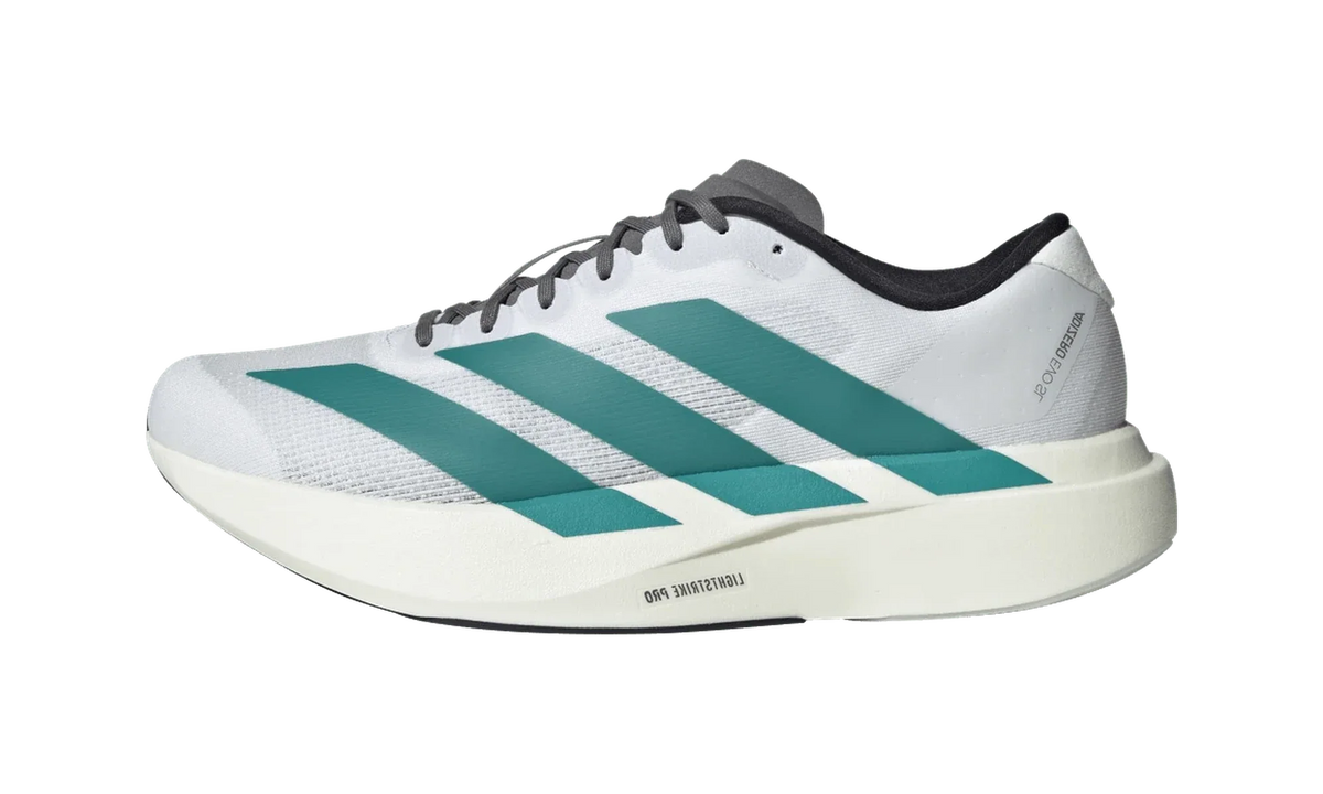 Overkicks - Adidas Adizero Evo SL White Pure Teal (JS4487) - vista lateral