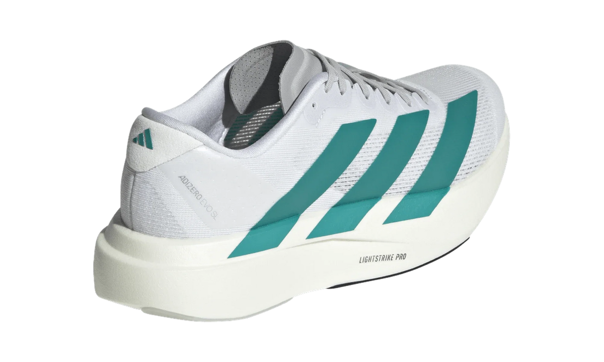 Overkicks - Adidas Adizero Evo SL White Pure Teal (Womens) (JS4451) - vista superior