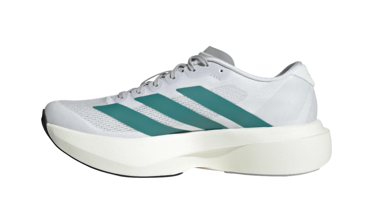 Overkicks - Adidas Adizero Evo SL White Pure Teal (Womens) (JS4451) - detalle talon