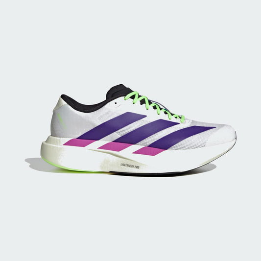 Overkicks - Adidas Adizero Evo SL White Purple Lime Burst (JS4495) - vista lateral