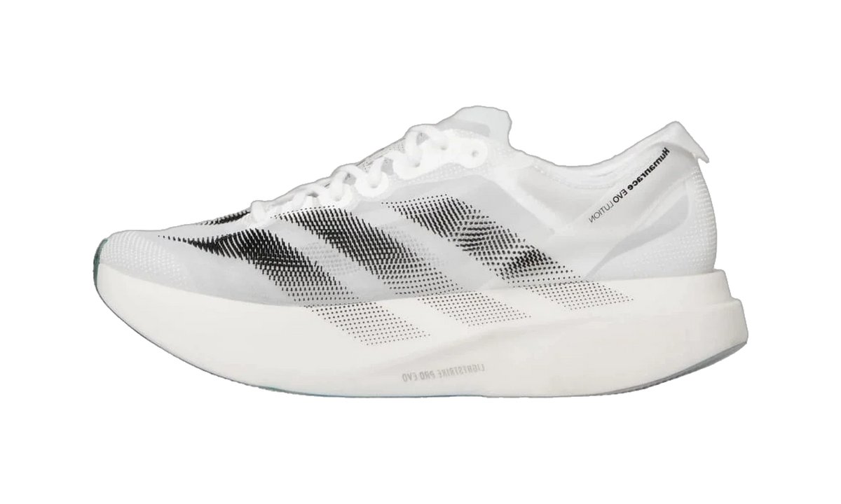 Overkicks - Adidas Adizero Pro Evo1 EVOLUTION Pharrell Humanrace White Black (KJ1992) - vista lateral