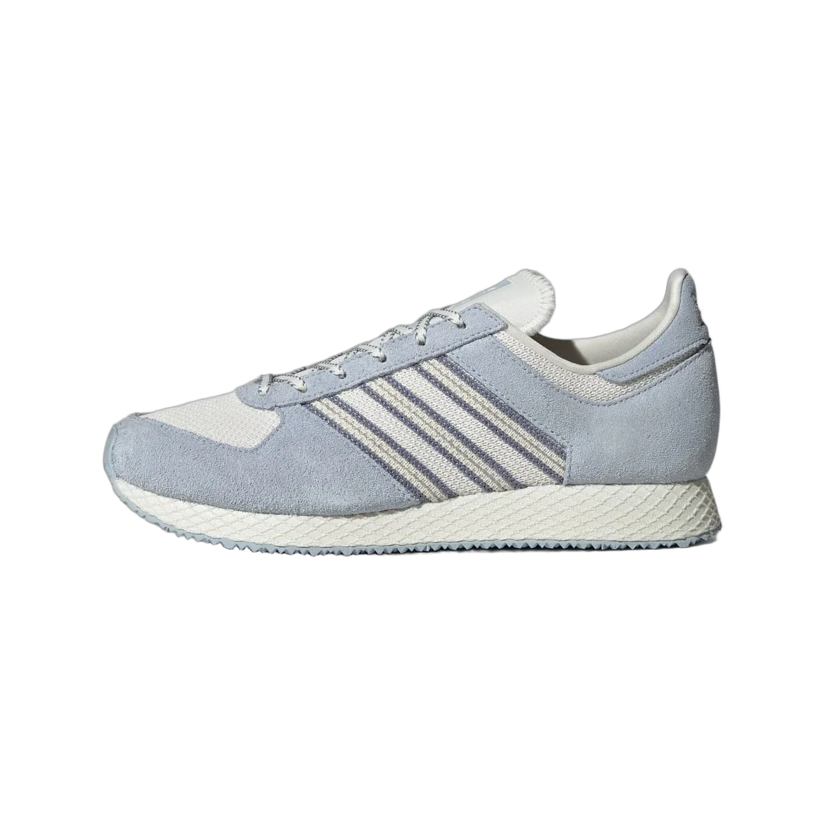 Overkicks - Adidas Atlanta Off White Wonder Blue Silver Violet (Womens) (JI2893) - vista lateral