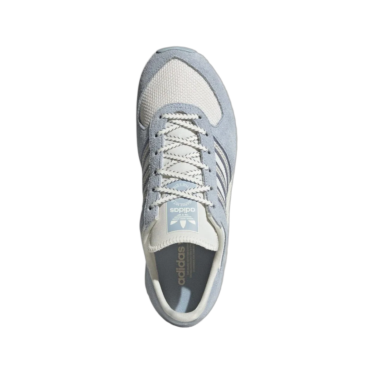 Overkicks - Adidas Atlanta Off White Wonder Blue Silver Violet (Womens) (JI2893) - vista trasera