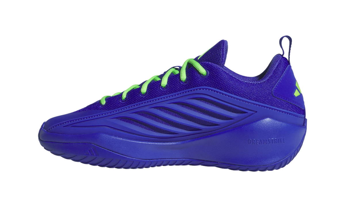 Overkicks - Adidas Believe That 1 Velocity Blue Lime Green (JQ9475) - detalle talon