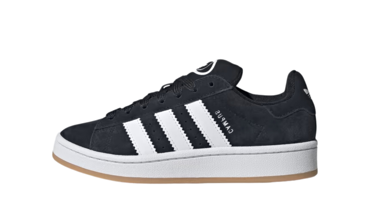 Overkicks - Adidas Campus 00s Black White Gum (Kids) (HQ6638) - vista lateral