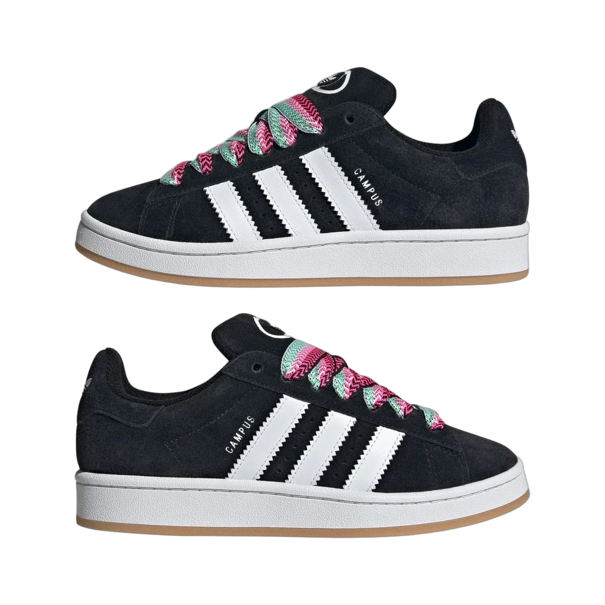 Overkicks - Adidas Campus 00s Camp Core Black Lucid Pink Cloud White (Womens) (JH7272) - detalle lateral interior