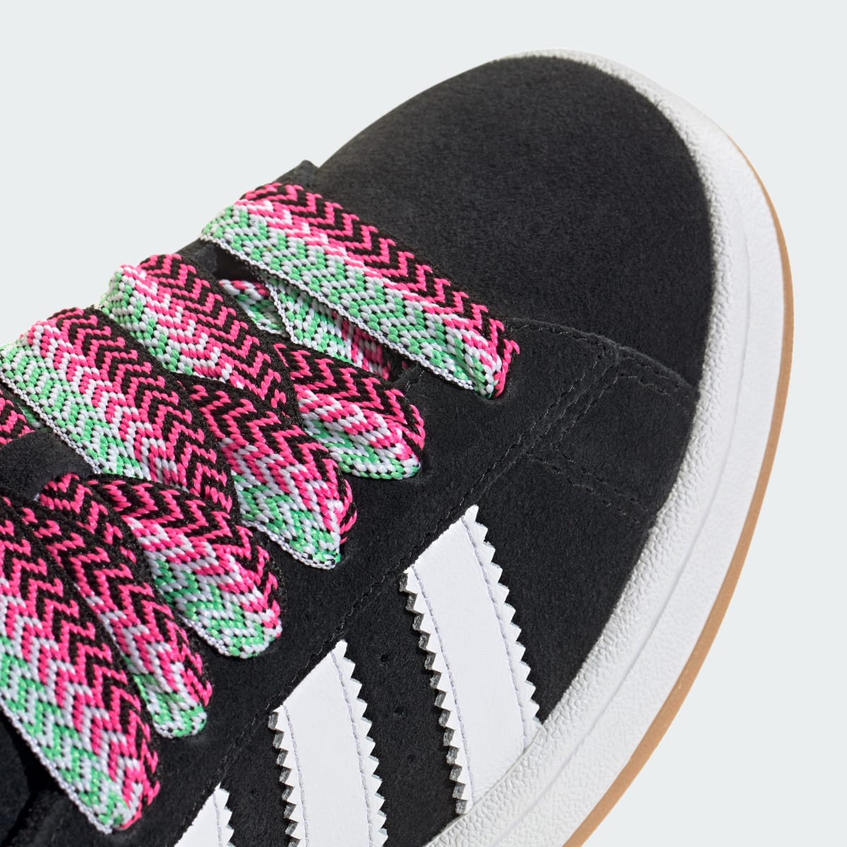 Overkicks - Adidas Campus 00s Camp Core Black Lucid Pink Cloud White (Womens) (JH7272) - detalle