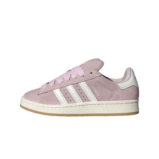 Overkicks - Adidas Campus 00s Camp Core White Clear Pink (Womens) (JQ5751) - vista lateral