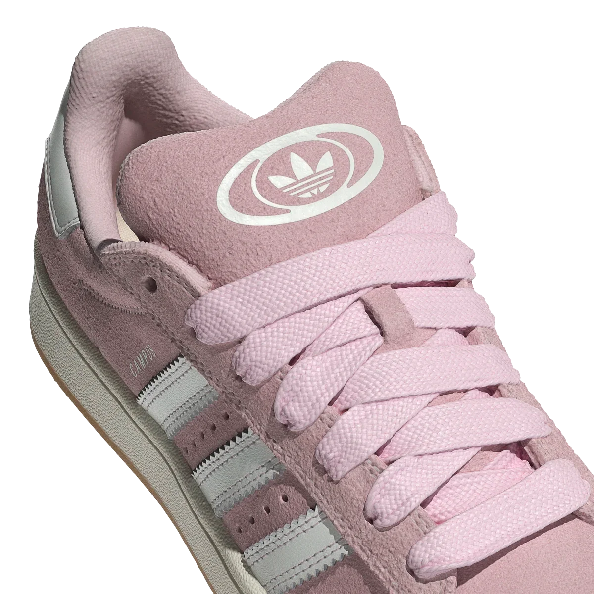 Overkicks - Adidas Campus 00s Camp Core White Clear Pink (Womens) (JQ5751) - vista superior