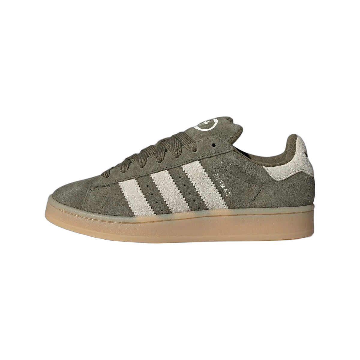 Overkicks - Adidas Campus 00s Camp Medium Dark Khaki Off White Gum (JQ8355) - vista lateral