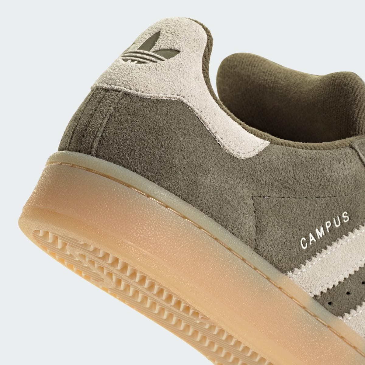 Overkicks - Adidas Campus 00s Camp Medium Dark Khaki Off White Gum (JQ8355) - detalle