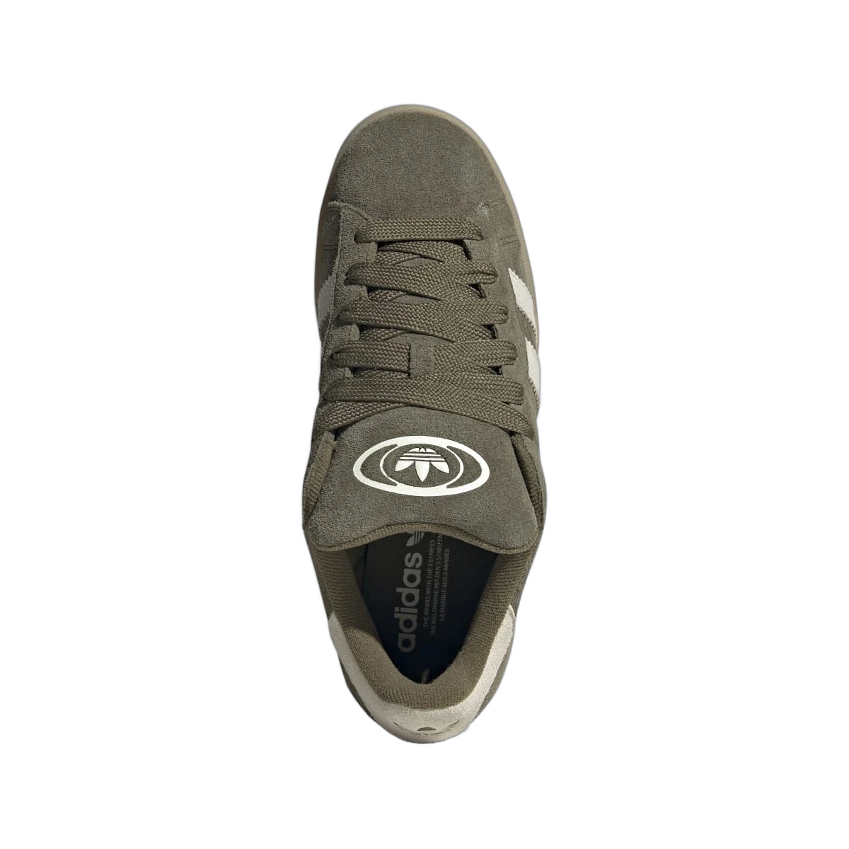 Overkicks - Adidas Campus 00s Camp Medium Dark Khaki Off White Gum (JQ8355) - vista trasera