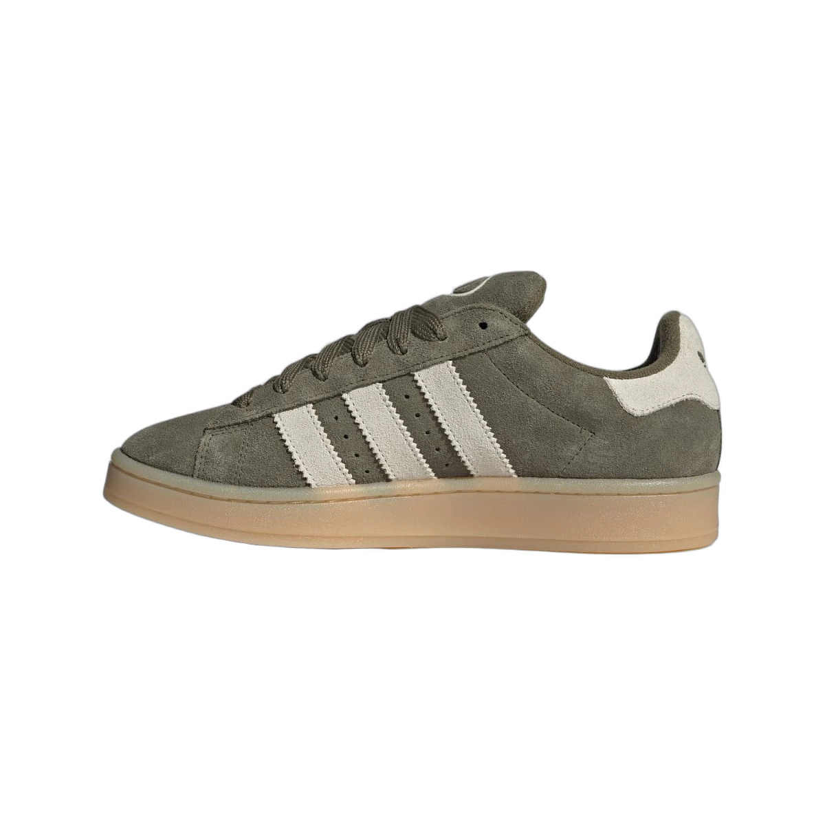 Overkicks - Adidas Campus 00s Camp Medium Dark Khaki Off White Gum (JQ8355) - detalle talón