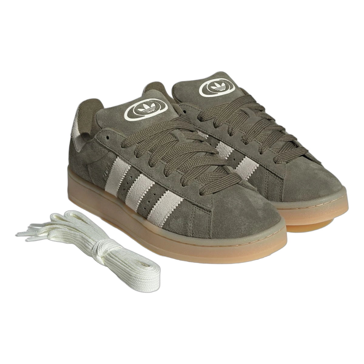 Overkicks - Adidas Campus 00s Camp Medium Dark Khaki Off White Gum (JQ8355) - detalle
