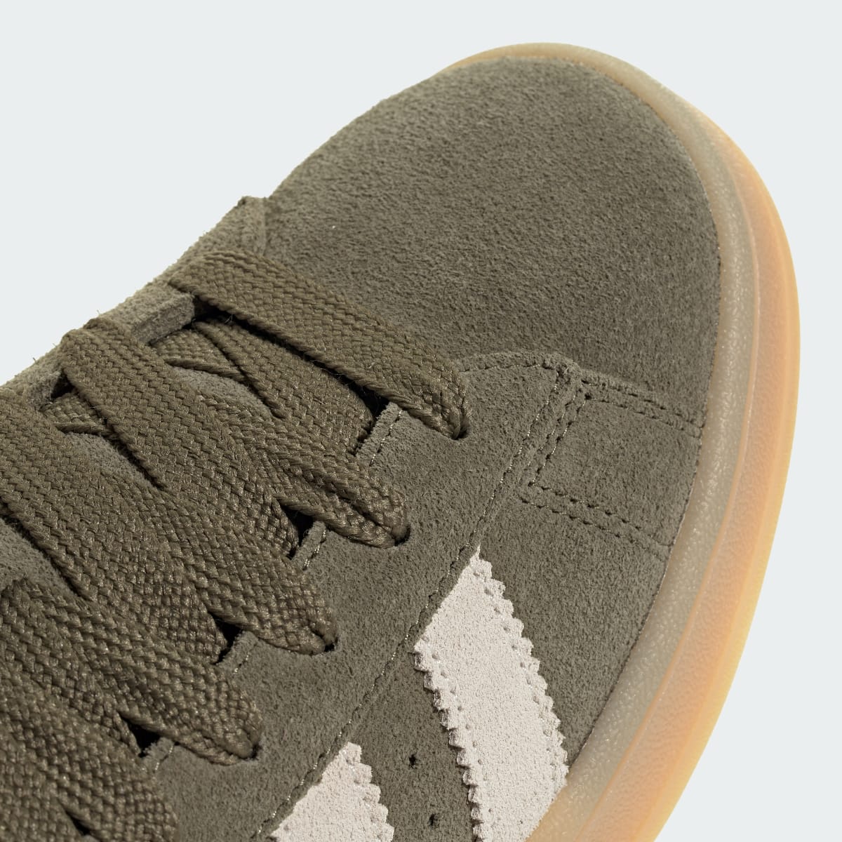 Overkicks - Adidas Campus 00s Camp Medium Dark Khaki Off White Gum (JQ8355) - detalle