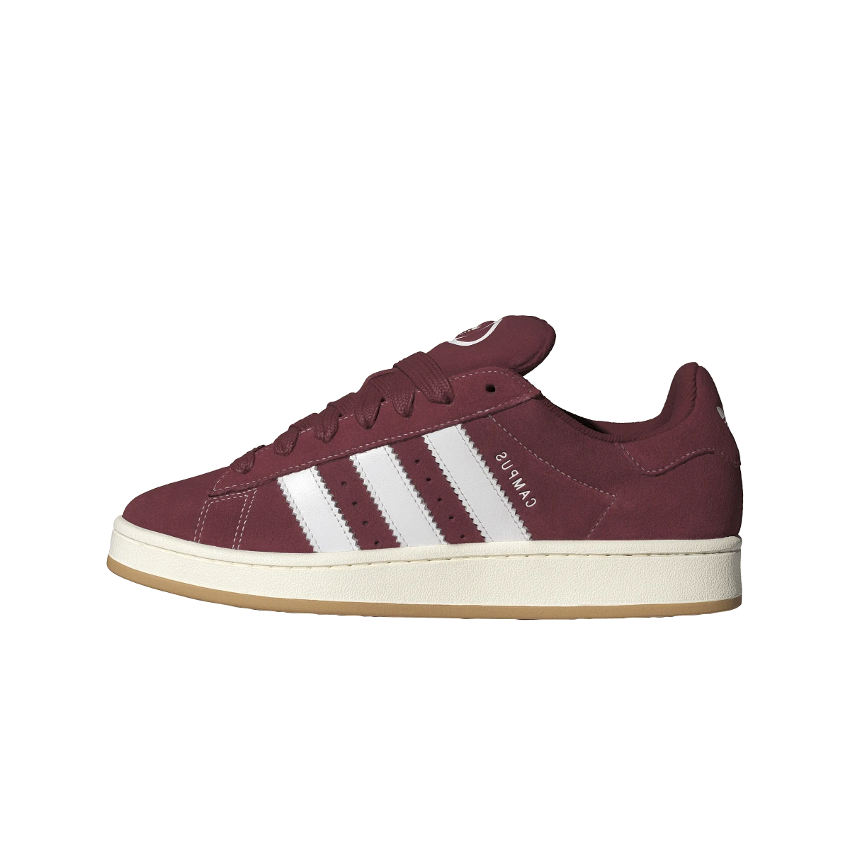 Overkicks - Adidas Campus 00s Camp Noble Maroon Cloud White Off White (JQ8349) - vista lateral