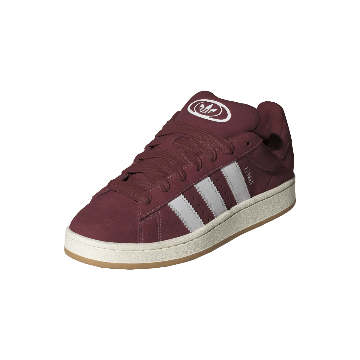 Overkicks - Adidas Campus 00s Camp Noble Maroon Cloud White Off White (JQ8349) - vista trasera