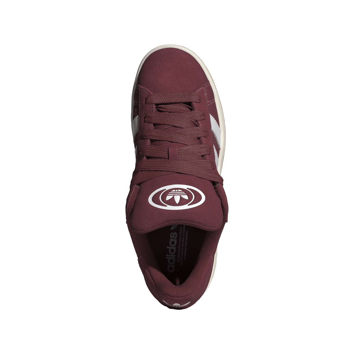 Overkicks - Adidas Campus 00s Camp Noble Maroon Cloud White Off White (JQ8349) - par completo