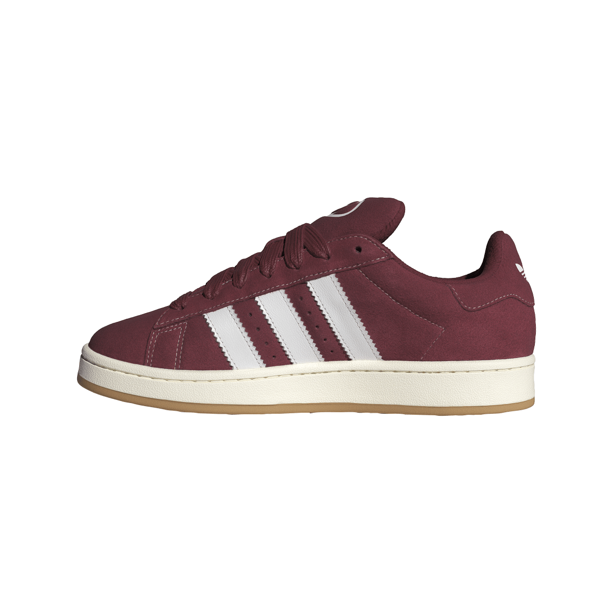 Overkicks - Adidas Campus 00s Camp Noble Maroon Cloud White Off White (JQ8349) - detalle talón