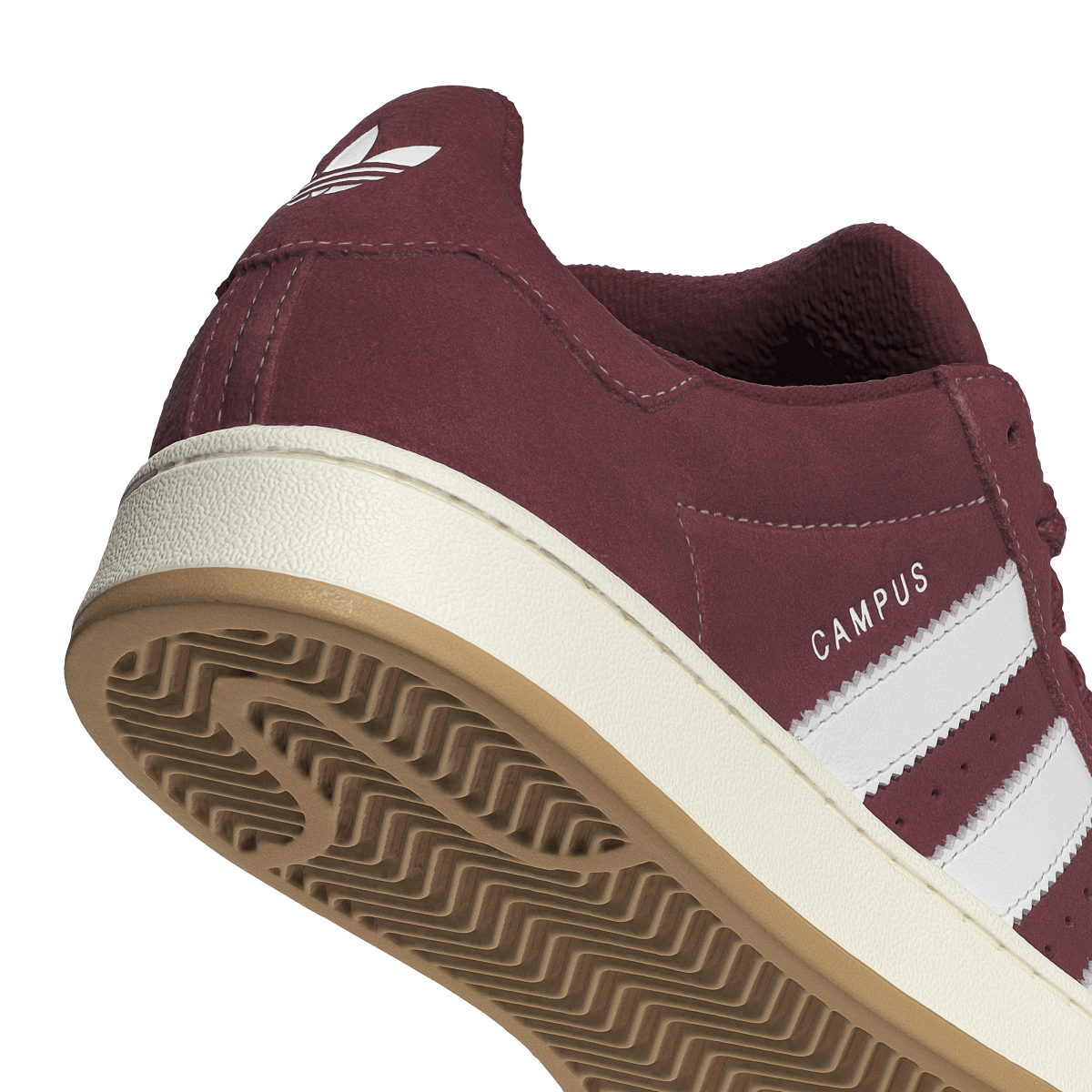 Overkicks - Adidas Campus 00s Camp Noble Maroon Cloud White Off White (JQ8349) - detalle
