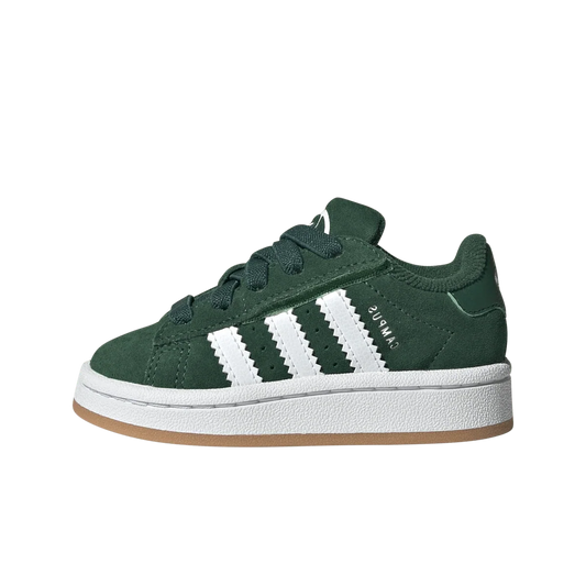 Overkicks - Adidas Campus 00s Comfort Closure Camp Dark Green Cloud White Gum (TD) (JI4333) - vista lateral