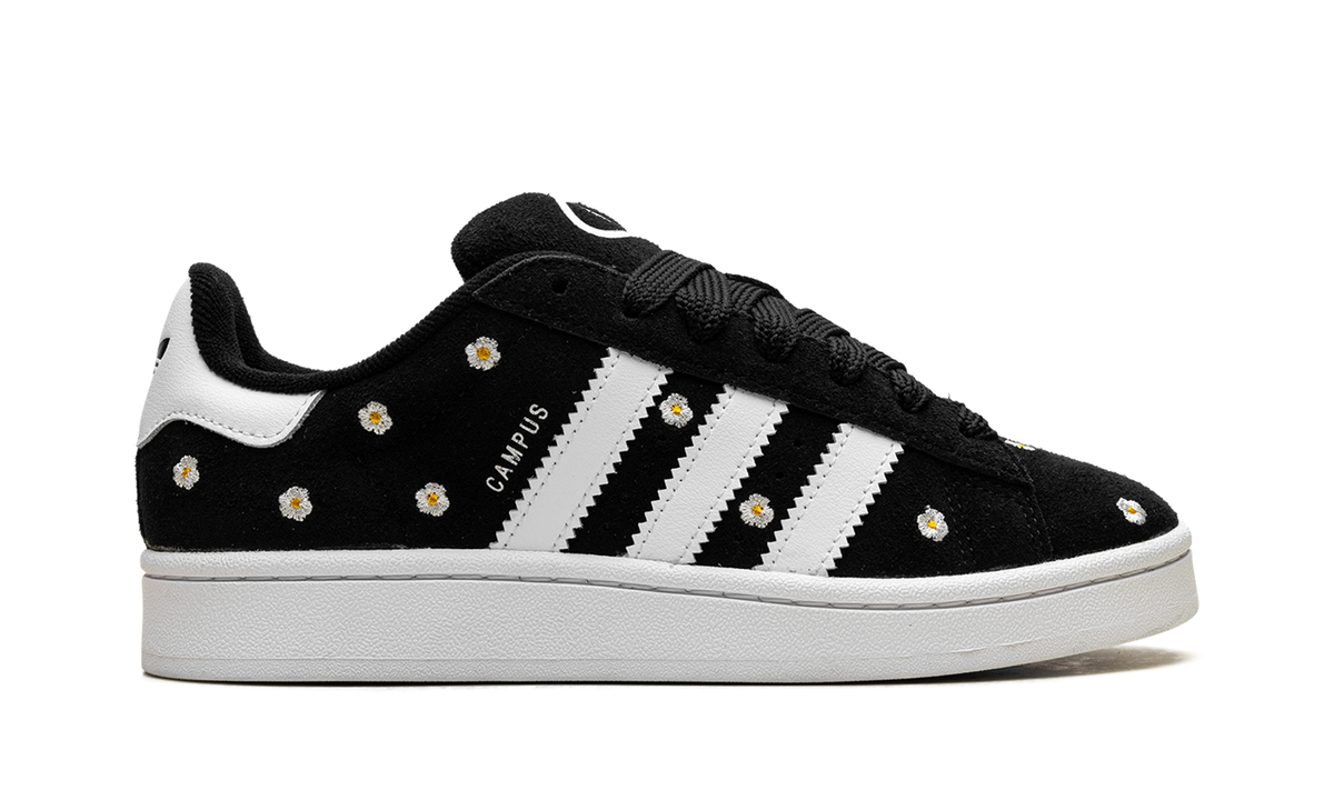 Overkicks - Adidas Campus 00s Core Black Floral (IF9640) - detalle talón