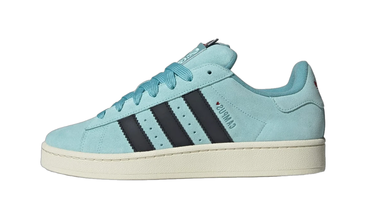Overkicks - Adidas Campus 00s Core Black Semi Flash Aqua (ID6248) - vista lateral