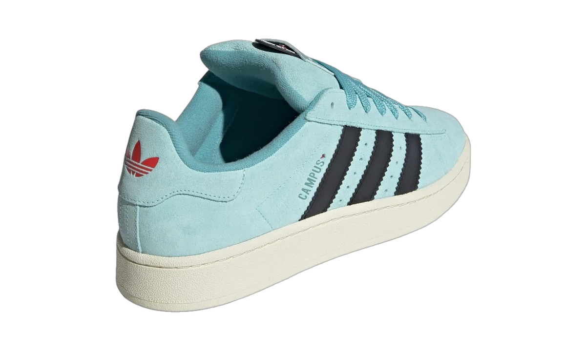 Overkicks - Adidas Campus 00s Core Black Semi Flash Aqua (ID6248) - vista superior