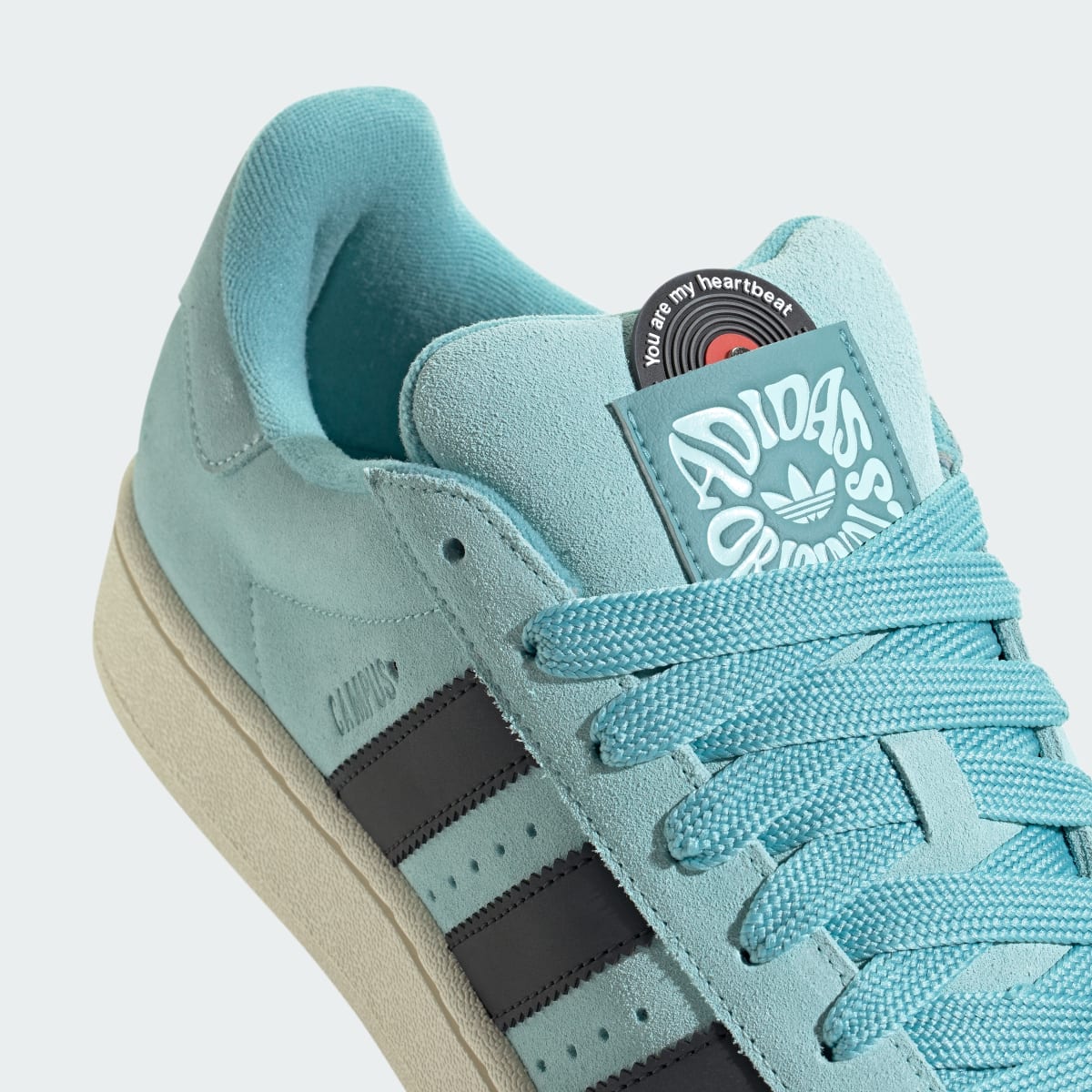 Overkicks - Adidas Campus 00s Core Black Semi Flash Aqua (ID6248) - detalle