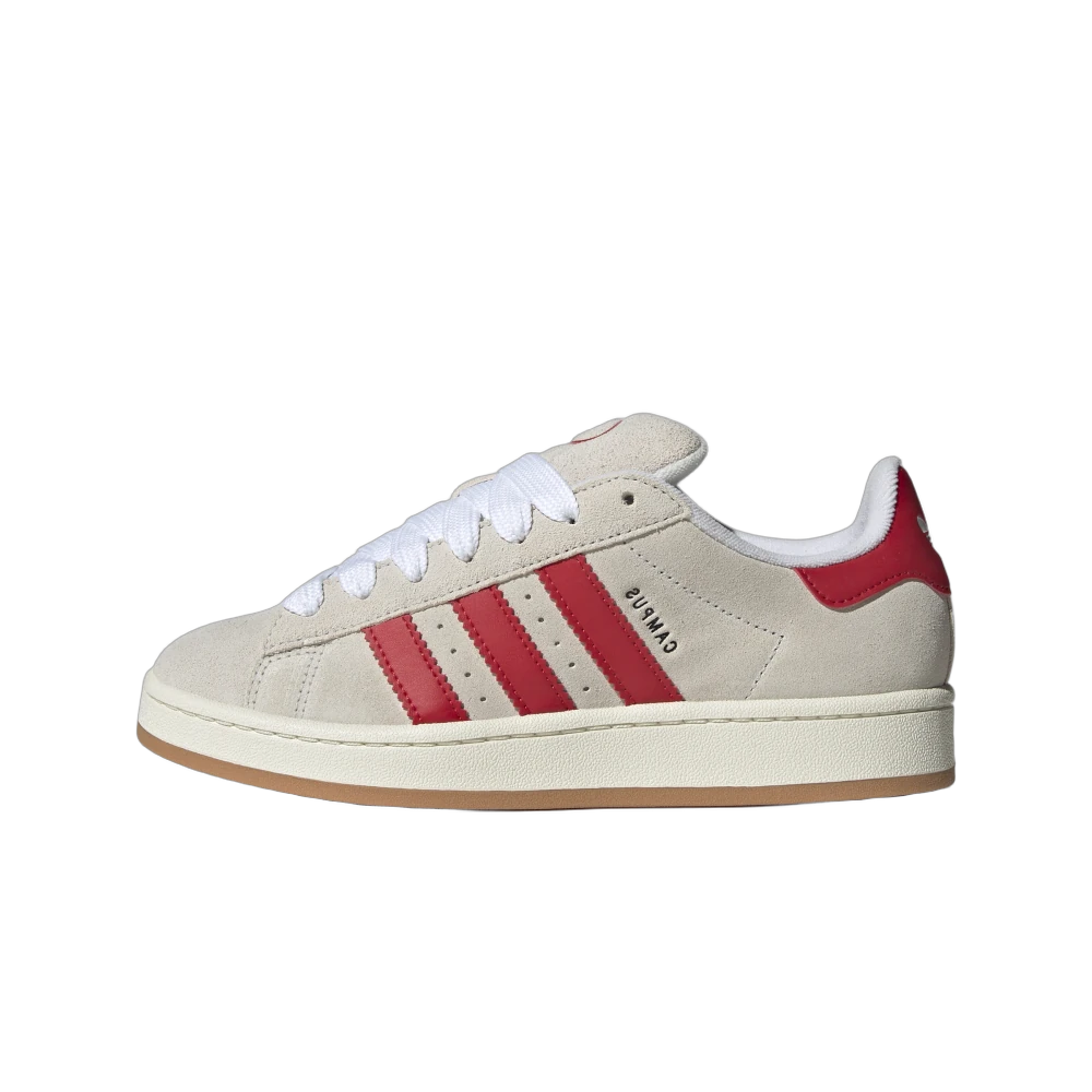 Overkicks - Adidas Campus 00s Crystal White Better Scarlet (GY0037) - vista lateral