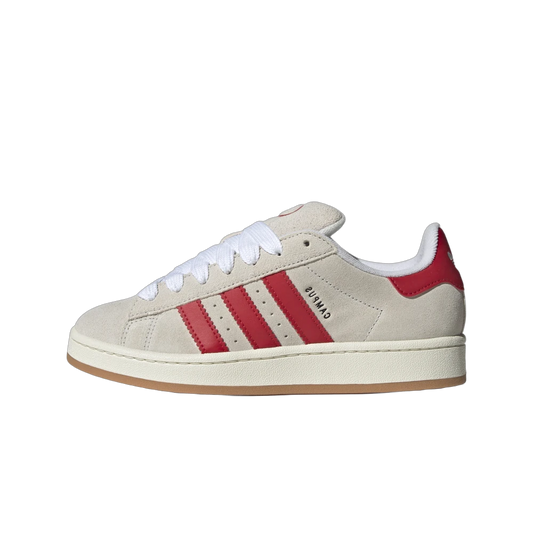 Overkicks - Adidas Campus 00s Crystal White Better Scarlet (GY0037) - vista lateral