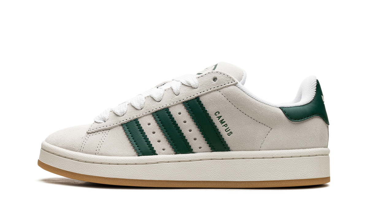 Overkicks - Adidas Campus 00s Crystal White Collegiate Green (JQ7784) - vista lateral