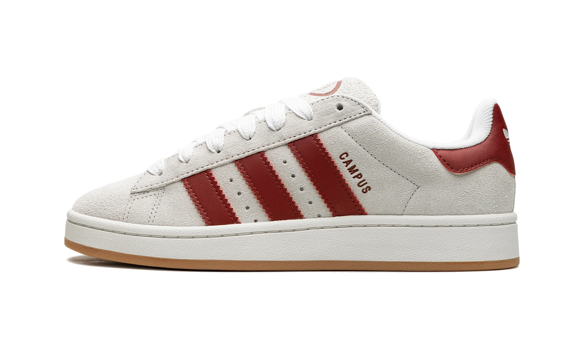 Overkicks - Adidas Campus 00s Crystal White Preloved Ruby (JQ7783) - vista lateral