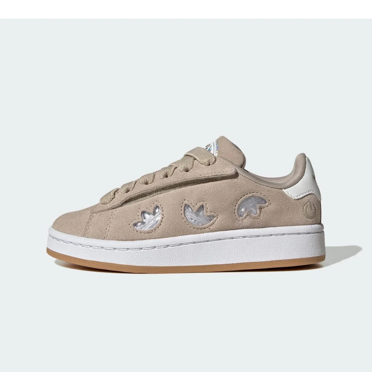 Overkicks - Adidas Campus 00s LED Lights Comfort Closure Wonder Beige Cloud White (PS) (IH6383) - vista lateral
