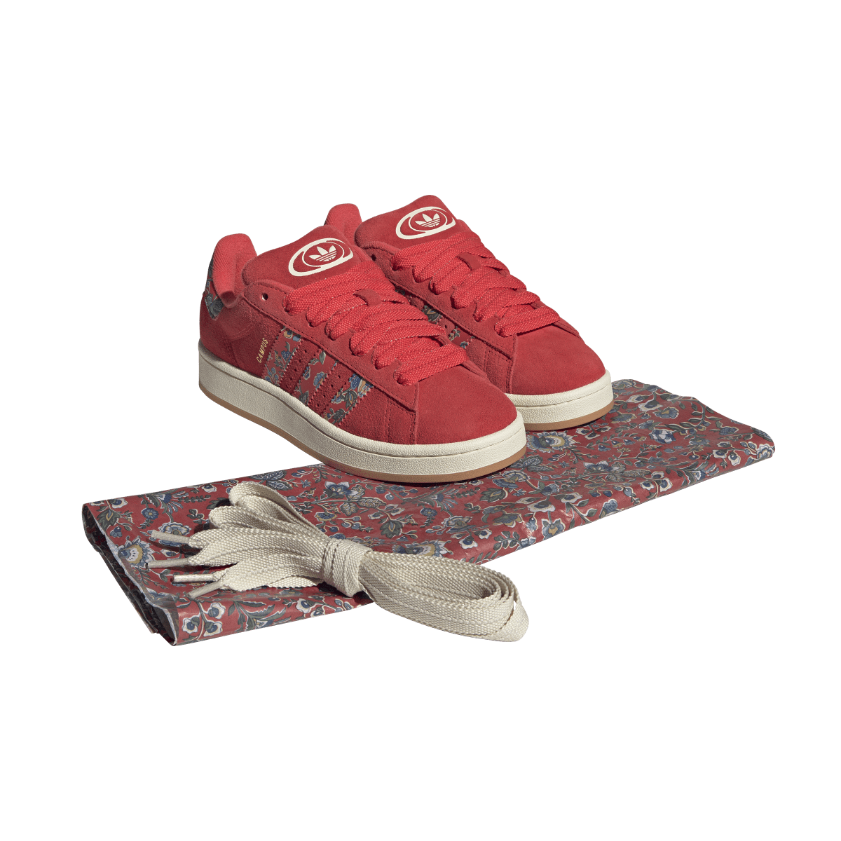 Overkicks - Adidas Campus 00s Liberty London Semi Lucid Red (JS1330) - par completo