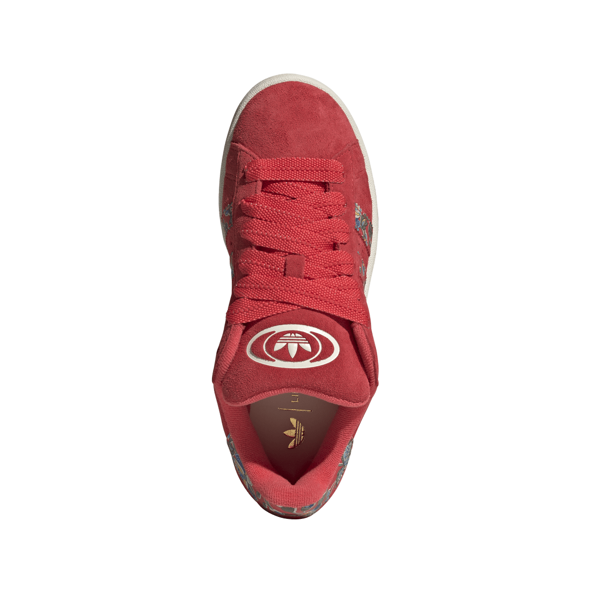 Overkicks - Adidas Campus 00s Liberty London Semi Lucid Red (JS1330) - detalle suela