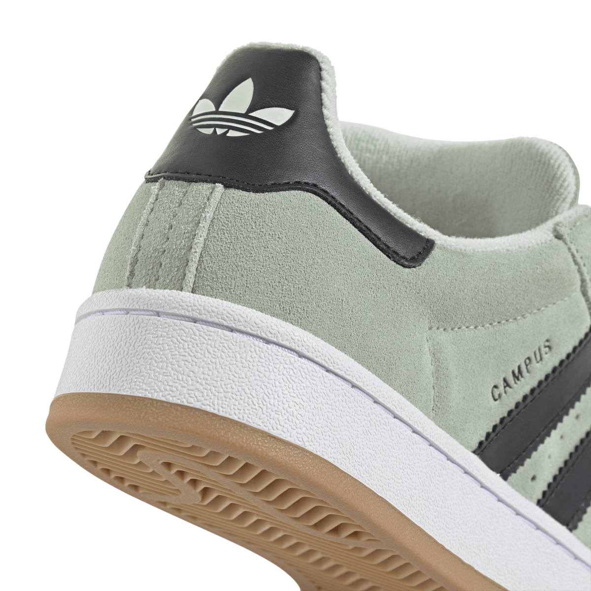 Overkicks - Adidas Campus 00s Linen Green Core Black (JQ7413) - detalle lateral interior