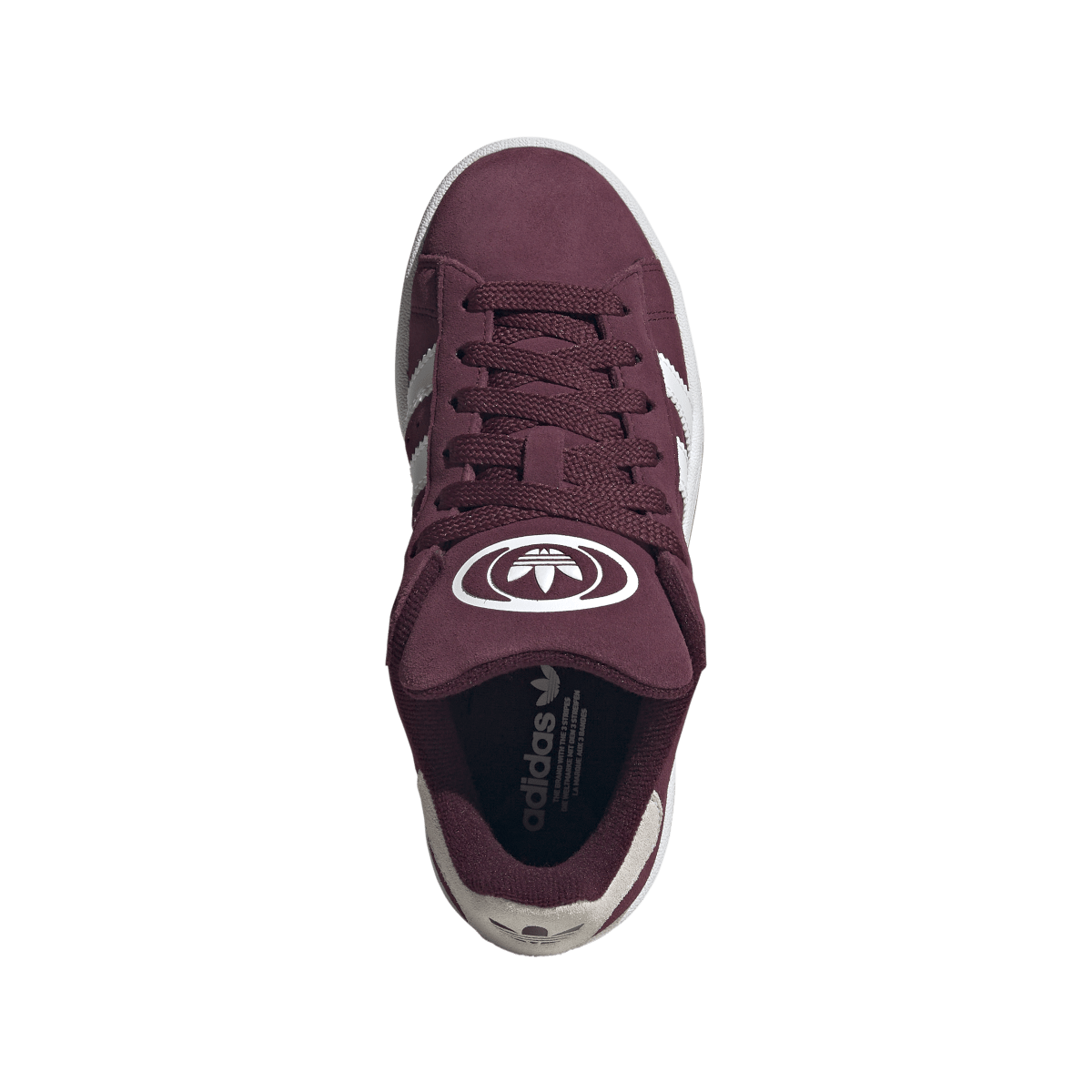 Overkicks - Adidas Campus 00s Maroon White (KH8807) - par completo