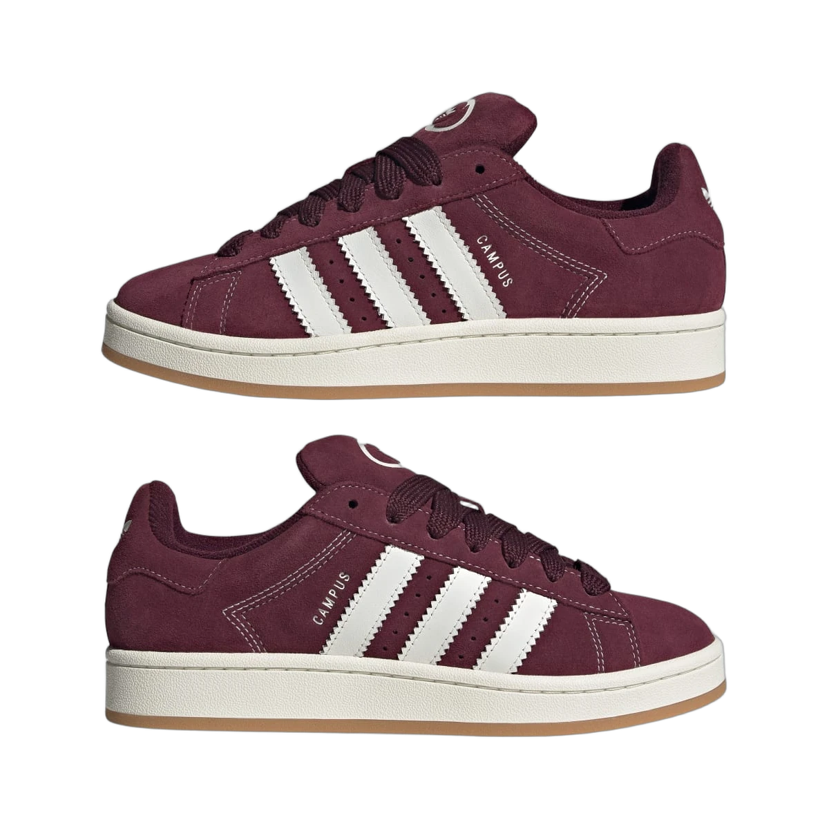 Overkicks - Adidas Campus 00s Maroon White (JS2761) - detalle lateral interior